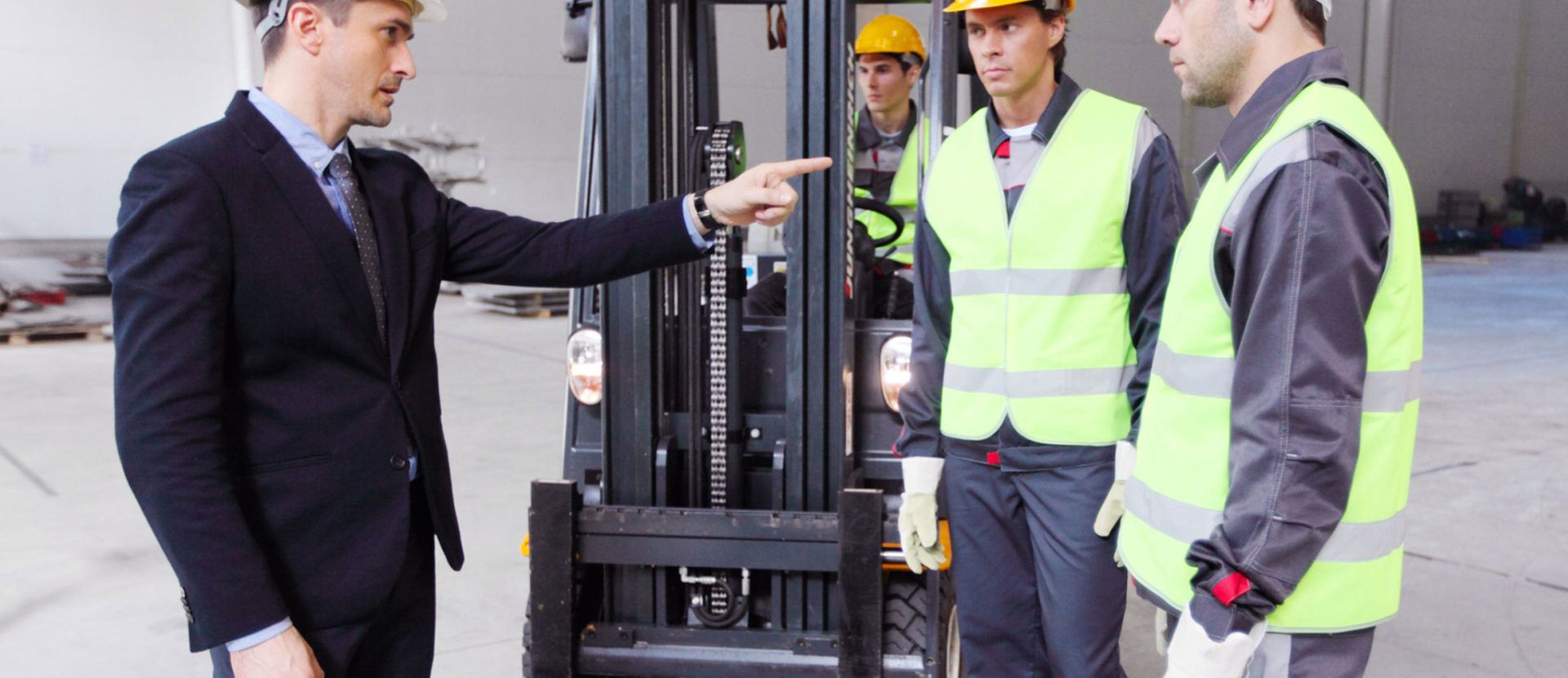 Construction professionals collaborating